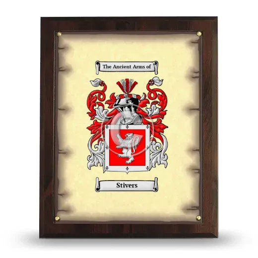 Stivers Coat of Arms Plaque