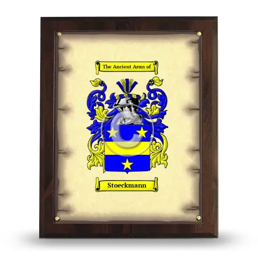 Stoeckmann Coat of Arms Plaque