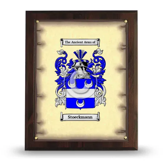 Stoeckmann Coat of Arms Plaque