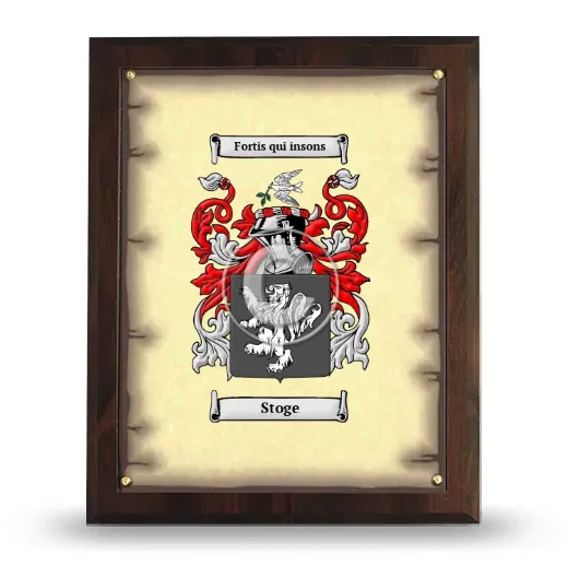 Stoge Coat of Arms Plaque