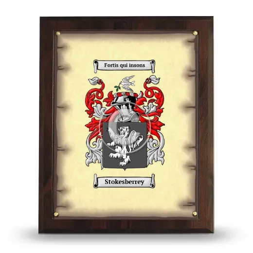 Stokesberrey Coat of Arms Plaque