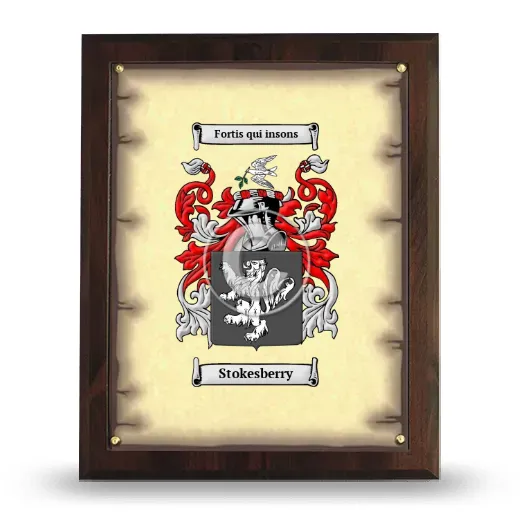 Stokesberry Coat of Arms Plaque