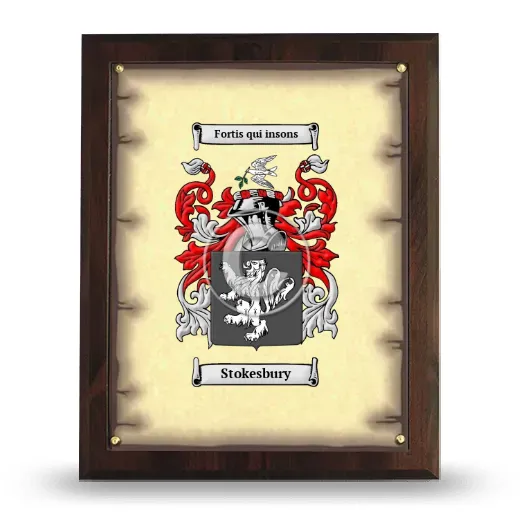 Stokesbury Coat of Arms Plaque