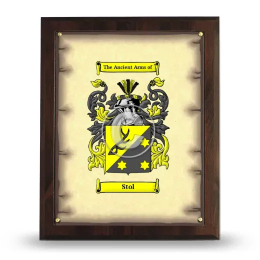 Stol Coat of Arms Plaque