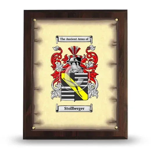 Stollberger Coat of Arms Plaque