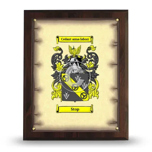 Stop Coat of Arms Plaque