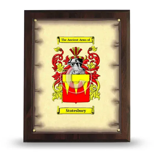 Stotesbury Coat of Arms Plaque