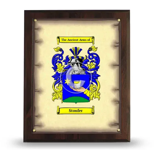 Stoufer Coat of Arms Plaque