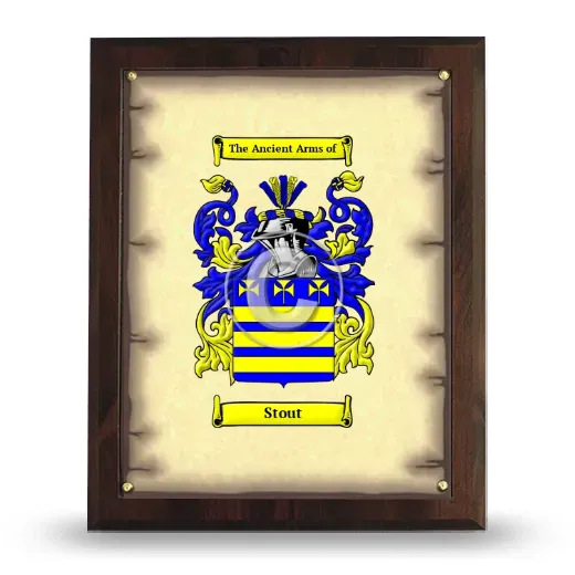 Stout Coat of Arms Plaque