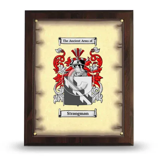 Strangman Coat of Arms Plaque