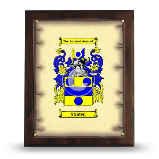 Straten Coat of Arms Plaque