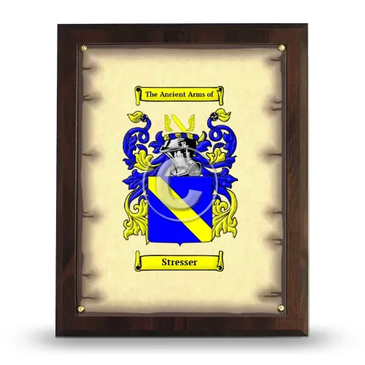 Stresser Coat of Arms Plaque