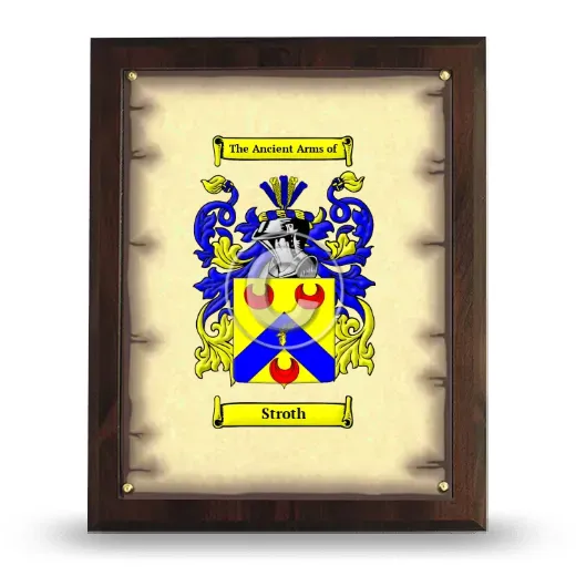 Stroth Coat of Arms Plaque