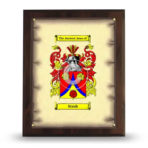 Strub Coat of Arms Plaque