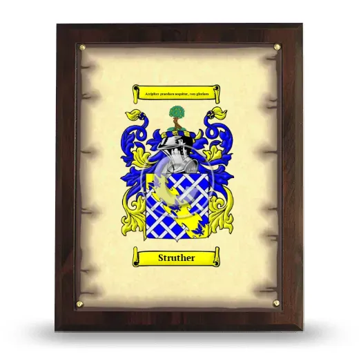 Struther Coat of Arms Plaque