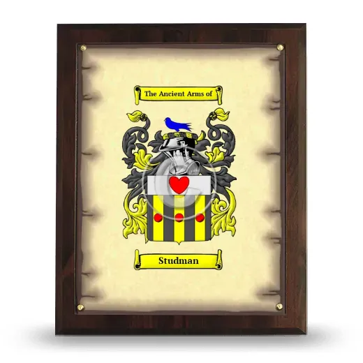 Studman Coat of Arms Plaque
