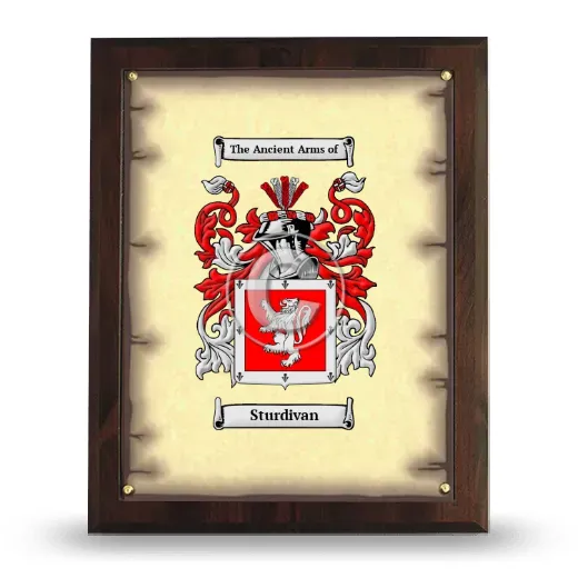 Sturdivan Coat of Arms Plaque