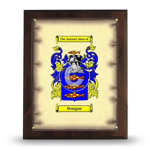 Sturgan Coat of Arms Plaque