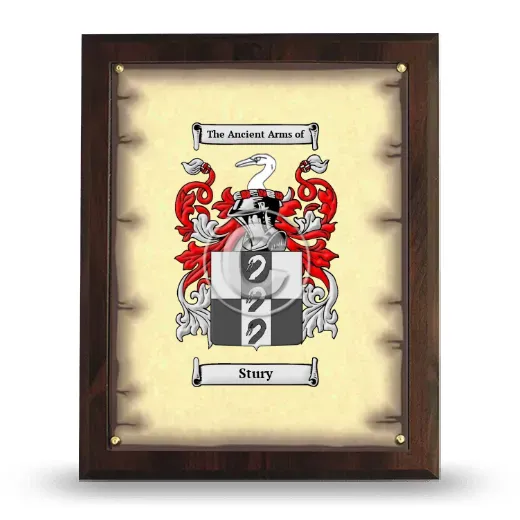 Stury Coat of Arms Plaque