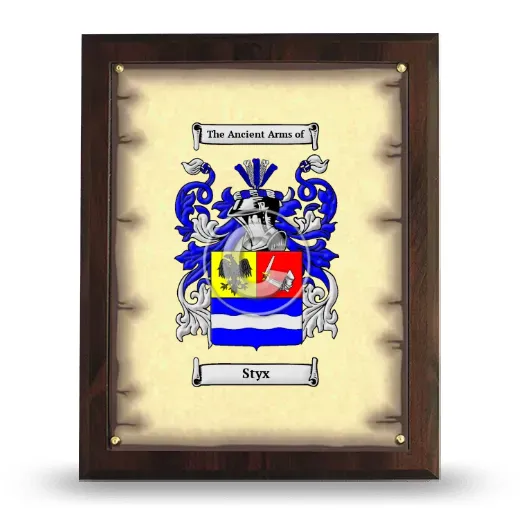 Styx Coat of Arms Plaque