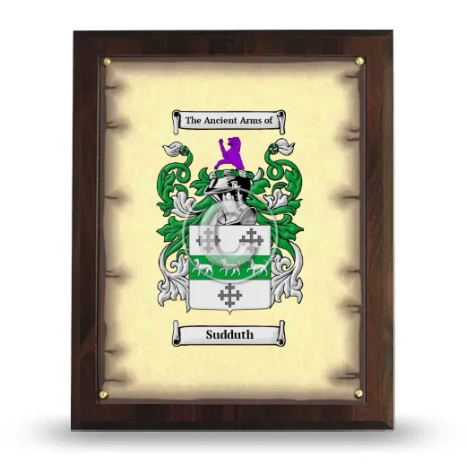 Sudduth Coat of Arms Plaque