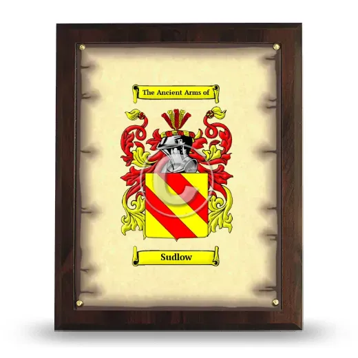 Sudlow Coat of Arms Plaque