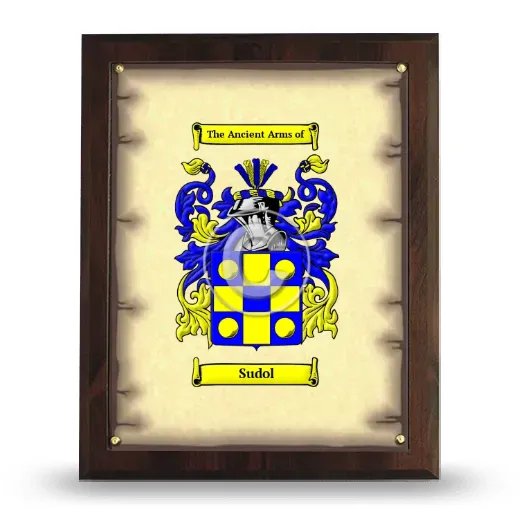 Sudol Coat of Arms Plaque