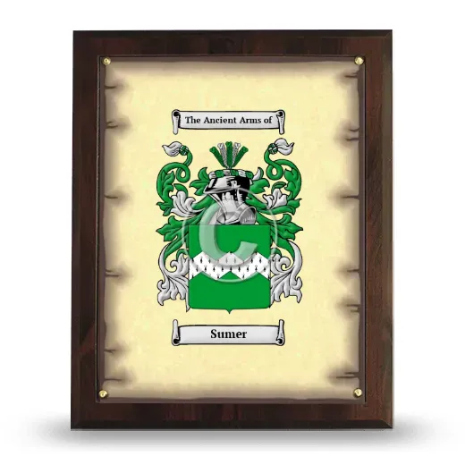 Sumer Coat of Arms Plaque