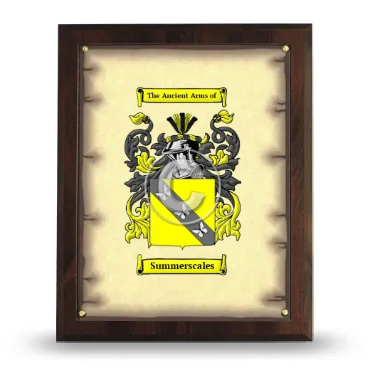 Summerscales Coat of Arms Plaque