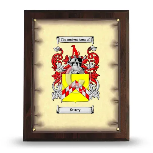 Surey Coat of Arms Plaque