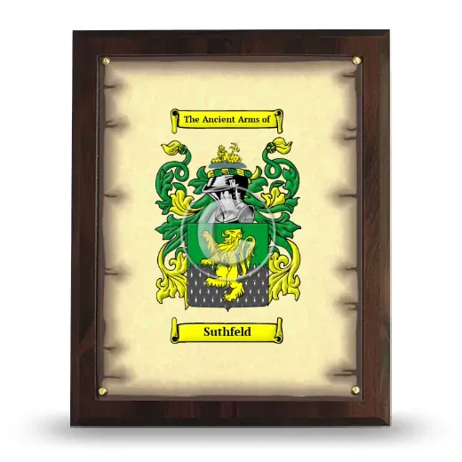 Suthfeld Coat of Arms Plaque