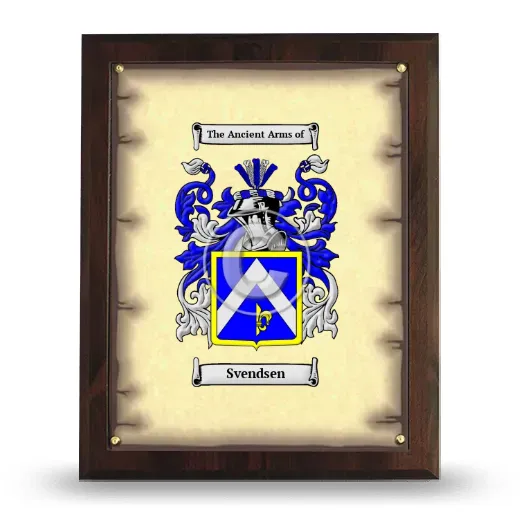 Svendsen Coat of Arms Plaque