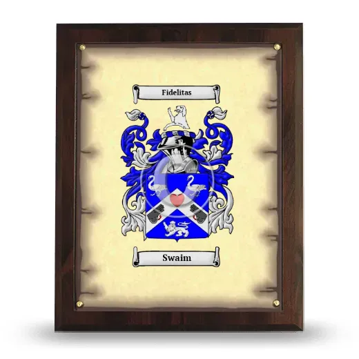 Swaim Coat of Arms Plaque