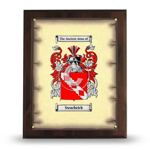 Swarbrick Coat of Arms Plaque