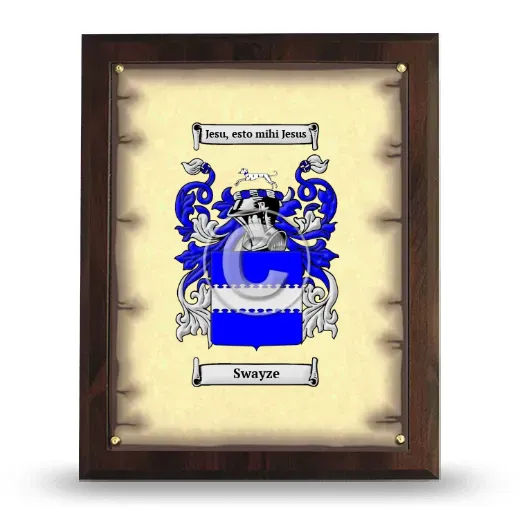 Swayze Coat of Arms Plaque