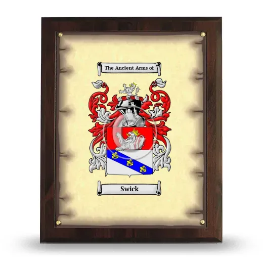 Swick Coat of Arms Plaque