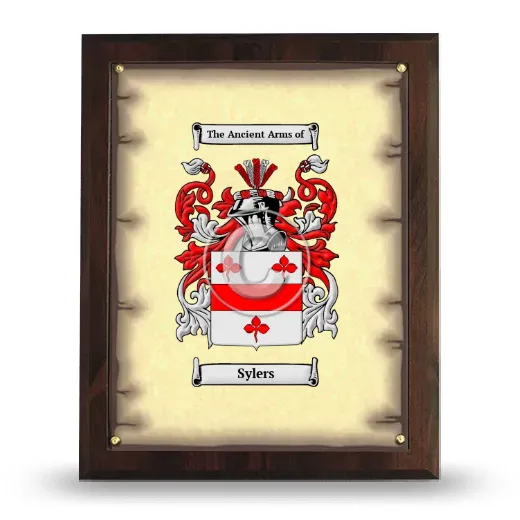 Sylers Coat of Arms Plaque