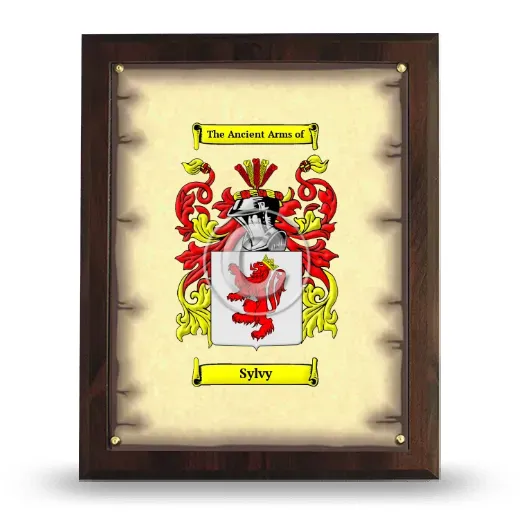 Sylvy Coat of Arms Plaque