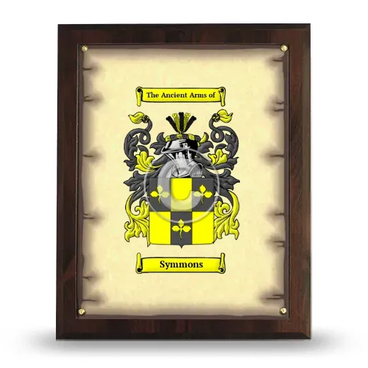 Symmons Coat of Arms Plaque