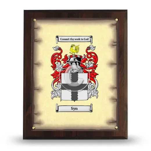 Syn Coat of Arms Plaque