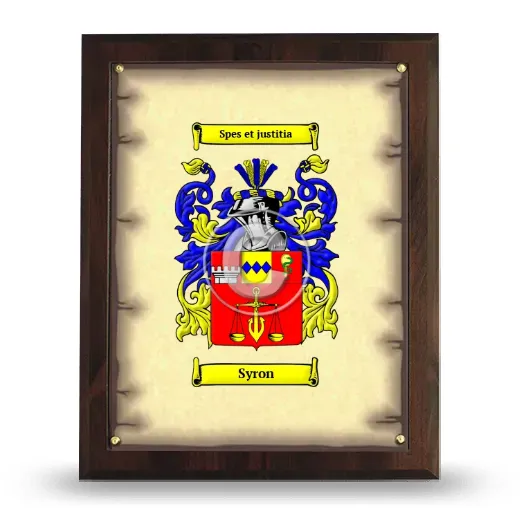 Syron Coat of Arms Plaque
