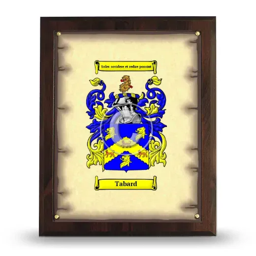 Tabard Coat of Arms Plaque