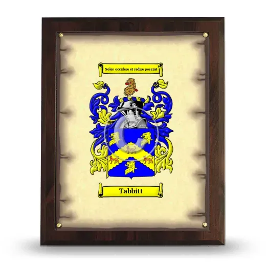 Tabbitt Coat of Arms Plaque