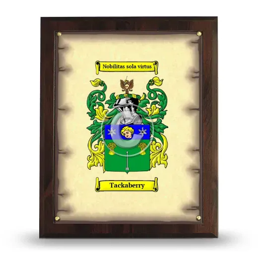 Tackaberry Coat of Arms Plaque