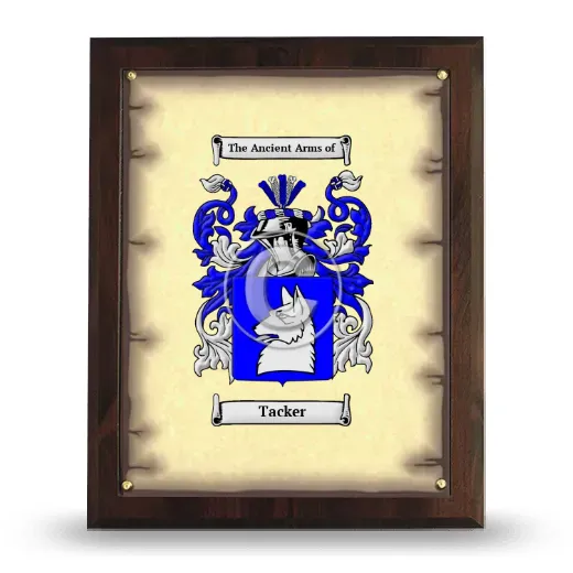 Tacker Coat of Arms Plaque