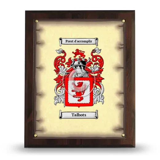 Talbots Coat of Arms Plaque