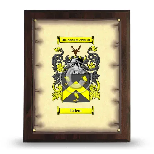 Talent Coat of Arms Plaque