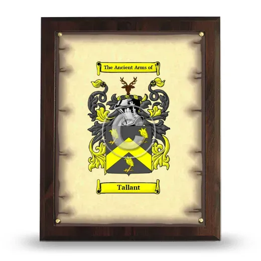 Tallant Coat of Arms Plaque