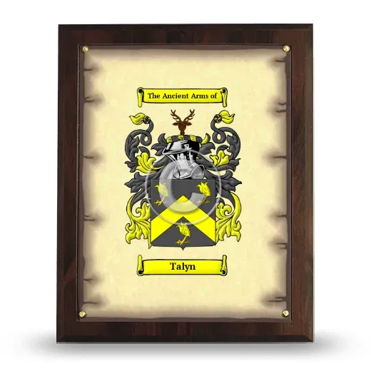 Talyn Coat of Arms Plaque