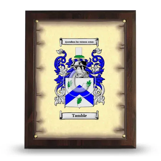Tamble Coat of Arms Plaque